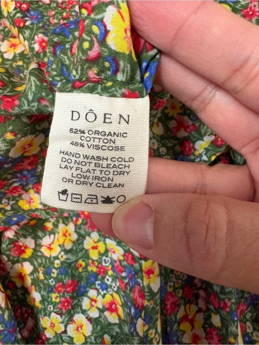 Doen Charleston Dress Long Green Valley Floral Long Sleeve XXL NWT - Picture 15 of 15